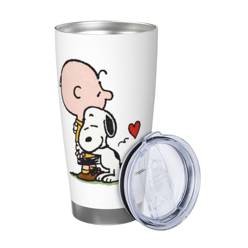マグカップ スヌーピー チャーリーブラウン (1) コーヒーカップ コンビニカップ 保冷 保温 タンブラー ステンレス製 大容量 真空断熱マグ 蓋付き 持ち運び 直接ドリップ 車用 600ml Straw Three-piece Set