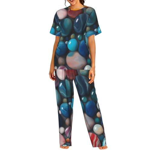 Pyjama femme court confortable anti-transpiration vêtement nuit
