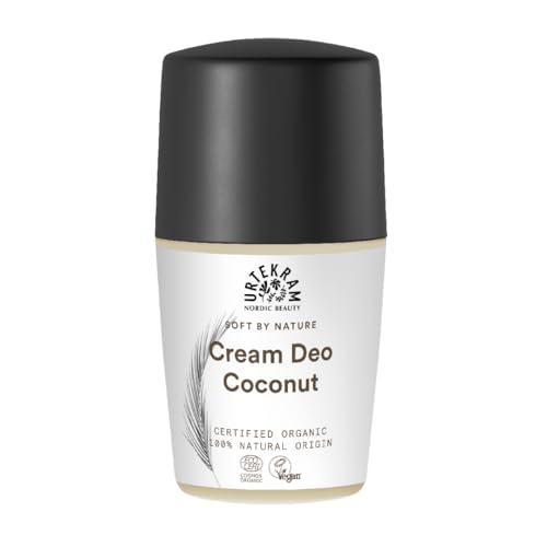 Urtekram Cream Deo Coconut – 50 ml – Natürliches Deodorant mit Bio-Kokosöl & Hyaluronsäure – Zertifizierte Naturkosmetik – Vegan & Sanft zur Haut