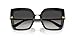 Dolce & Gabbana Modern Square Sunglasses, Top Black On Transparent Black, 52