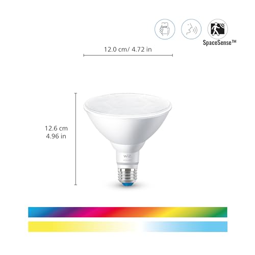 Image of WiZ PAR38 120W Colorful LED Smart Bulb - 1 Pack - E26, Indoor /Outdoor - Connects to your existing Wi-Fi - Voice or App Control - Works with Google Home, Alexa and Siri shortcuts