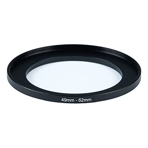 Anillo Adaptador de Lente 49 mm a 62 mm, Anillo Step Up para Filtros UV, ND y CPL, con Paño para Limpiar Lentes (2 unidades) miniatura 2