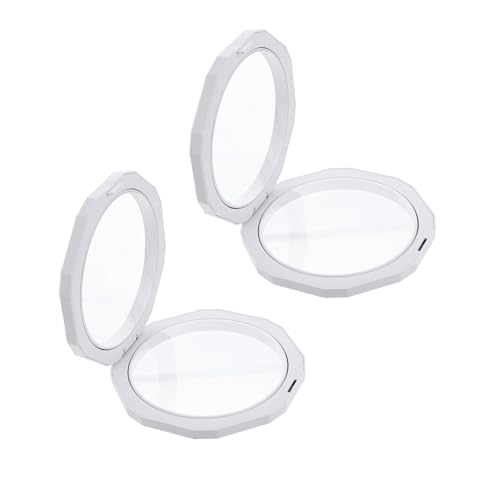 Hohopeti 2 piezas Soporte de Exhibición de Joyas Flotante Transparente Caja Organizadora de Embalaje para Colecciones de Marco Octogonal Blanco sin Base para Medallas y Monedas