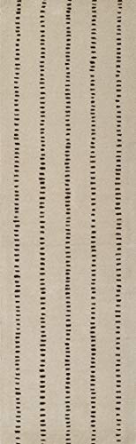 Momeni Simba Wool Hand Tufted Contemporary Indoor Area Rug, Ivory, 2'6