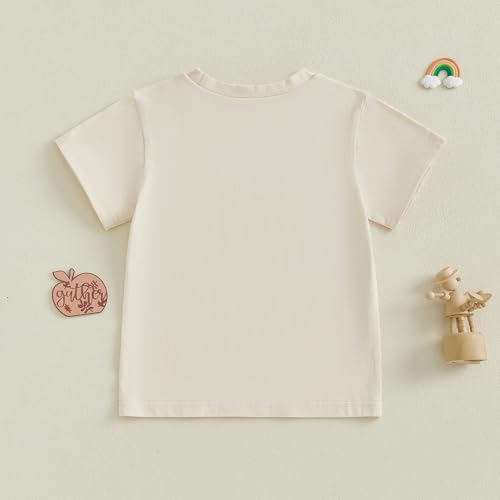 Image of Back to School Outfits for Girls Boys Toddler Letter Print First Day of School Shirt for Preschool Kindergarten