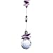 H&D 30 mm Crystal Hanging Suncatcher Ball Prism Home Wedding Decoration Hand Crafts (Purple)