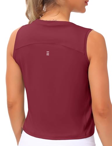 Image of THE GYM PEOPLE Women's Workout Tops in Ice Silk Quick Dry Sleeveless