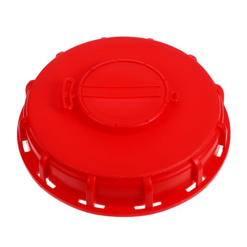 Zerodeko Tapa Transpirable para Contenedor Ibc de 1000 L Tapa de Almacenamiento con Válvula Diámetro de 16,2 Cm para Productos Químicos y Alimentarios Rojo