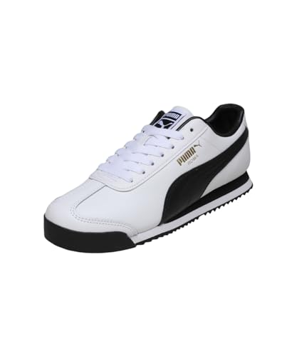 Puma 396868 Roma 24 Standard Sneakers, 24 Fall/Winter Colors Puma White/Puma Black/Puma Team Gold (01), 23.0 cm