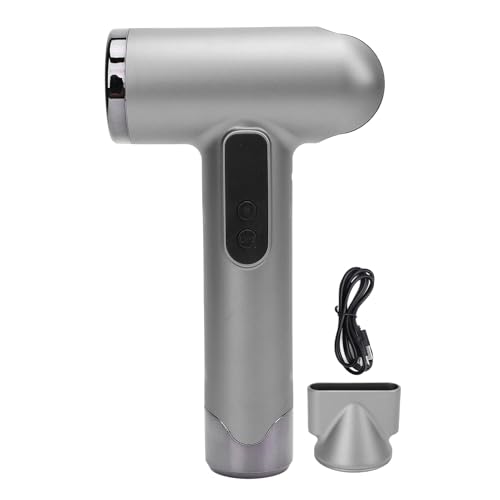 secador de cabello inalámbrico Lvifloae diseñado específicamente para mujeres secador de cabello recargable con funcionalidad de carga USB 200W Secado rápido potente con boquilla (Plata)