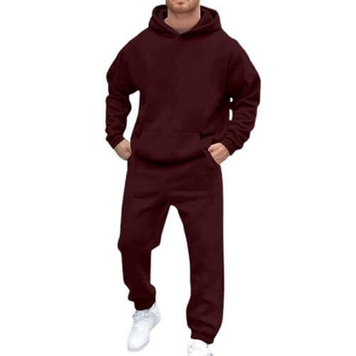 Survêtement de loisirs bicolore ou uni avec sweat à manches longues et grandes poches