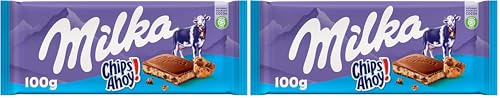 Milka - Tableta De Chocolate Chips Ahoy! (Paquete de 2)