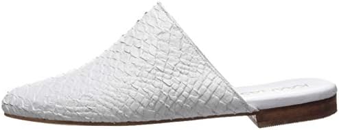KAANAS Women's Genoa Snake Skin Mule Slide Shoe Loafer Flat, Ivory, 7 Regular US | Image 7