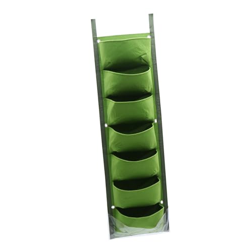 Yardwe Bolsa de Cultivo Impermeable transatlántico Vertical totalizador en Niveles maceteros jardineras Colgantes Bolsa de Fieltro para Plantar macetero de Pared Tela de Fieltro Green