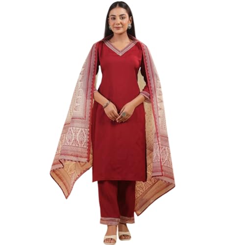 Image of SHIENZY Cotton Blend Kurta Set for Women