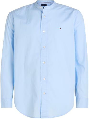 Tommy Hilfiger Herren Hemd Flex Poplin Solid Mao Regular Fit, Blau (Sweet Blue), XS – Ansicht 5