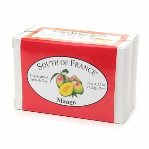 South of France French Milled Vegetable Bar Soap, Mango 2 ea