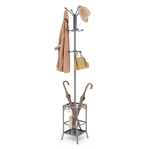 Stylish Freestanding Coat Rack with Umbrella Holder