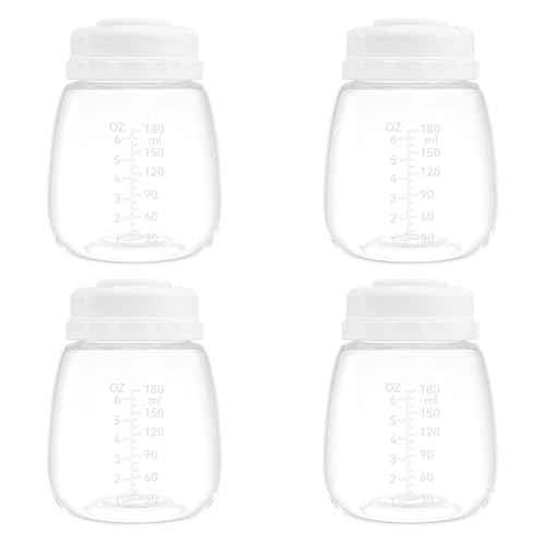 Image of Gotocut Breast Milk Collection and Storage Bottles, 6oz/180ml, Compatible with Spectra S1 S2 9 Plus, Motif Luna, and Most Wide-Mouth Flanges, Work with Spectra Bottles for Pumping, 4 Pack