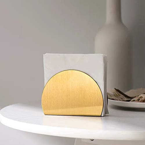 Ouuonno Gold Napkin Holder Freestanding Steel Tissue Dispenser Paper Napkin Holder For Dining Table Kitchen Countertop Guest Towel  thumb #5