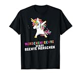 Politische Spruch Gegen Rassismus Meinungsfreiheit Einhorn Dab LGBT T-Shirt für Menschenrechtsaktivisten, Unisex-Erwachsene, Schwarz, Klein