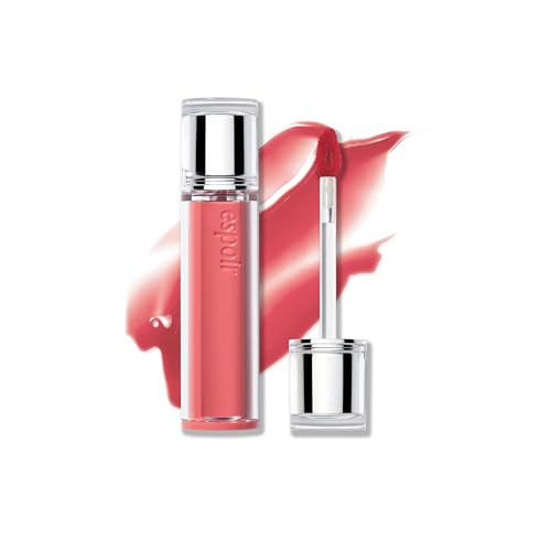 Espoir Couture Lip Tint Glaze #3 Chillin' Chillin' | Volumizing Lip Stain with Juicy Texture, Long-Lasting &amp; Vibrant Colors, Moisturizing &amp; Hydrating, Glossy Formula, Vegan, Korean Makeup, 0.14 oz