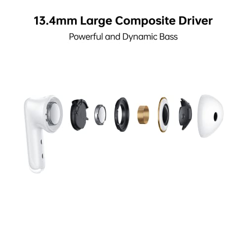 Image of Oppo Enco Air 3 True Wireless in-Ear Earbuds with 25hrs Playtime, Fast Charging,13.4mm Driver & BT v5.3 (Glaze White)