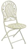 Tiefe: 52,4 cm Casa Padrino Jugendstil Gartenstuhl Weiß 41,8 x 52,4 x H. 94,8 cm - Klappbarer Bistrostuhl - Gastronomie & Gartenmöbel
