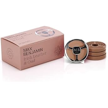 Max Benjamin Auto-Duftspender Geschenkset Irish Leather & Oud