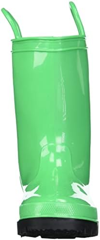 Khombu Kids Boots Splash Waterproof Slip-On Lined Rubber Rain Shoes Classic All-Weather, Green, 5 US Unisex Toddler | Image 1