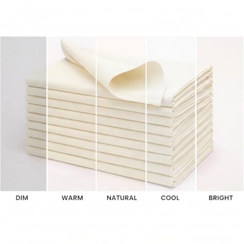 Gala Houseware Ivory Cloth Napkins 18x18 Inch, Set of 12, Washable Reusable Spun Polyester Dinner Napkins for Weddings, Banquets, Restaurants & Home Dining by GALA HOUSEWARE - Image 4