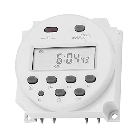 Mini CN101A Time Switch Large-size LCD Digital Microcomputer Control Power Timer Switch High Precision DC 12V Anti-interference Cover