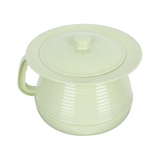 Generic Urinaux Pot de Chambre en Plastique Pot de Chambre Urinoir Crachoir avec Couvercle pour Les Enfants Adultes Femmes Enceintes Utilisent Vert,20x20cm