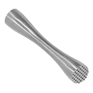 Cocktail Muddler, Kitchen Rest Muddler 304 Stainless Steel One Piece Forging Easy to Clean Dishwasher Safe for Bar Long Handle