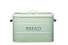 Produktbild KitchenCraft Vintage Brotkasten aus Edelstahl, Retro, Groß, Salbei-Grün  34 x 21.5 x 25 cm