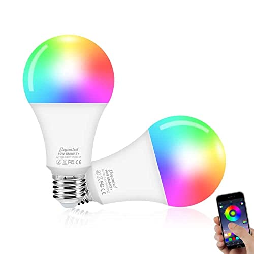 Lampadine Alexa Led E27 WiFi Lampadina Smart, Lampadine Intelligenti 10W Luci Calde/Fredde e 16 Milioni di Colori, Compatibile Con Alexa, Google Home,2pcs