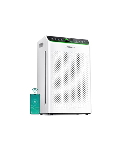 Image of Air Purifier for Home Large Room Up to 3850Ft with Washable Filter, HEPA Air Cleaner with AQI Display, Trend Graph, Smart App Control, Auto Eco Pet Sleep Modes for Allergies, HAP610WF
