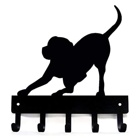 The Metal Peddler Playful Pup Dog Key Rack Hanger - Small 6 inch Wide - Made in USA Cover