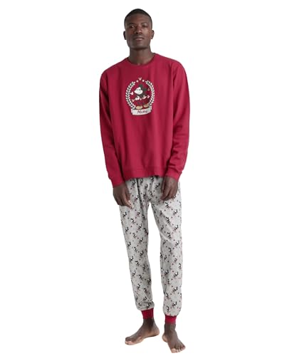 Disney Pijama Manga Larga King Mickey para Hombre