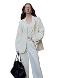 LUYSGBXR Damen Beige Blazer Mäntel Frühling Casual Pendler Lose...