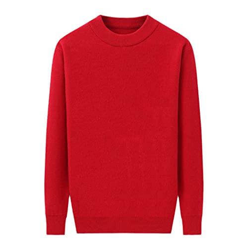 Pull d'hiver pour homme 100 % cachemire chic et col rond confortable