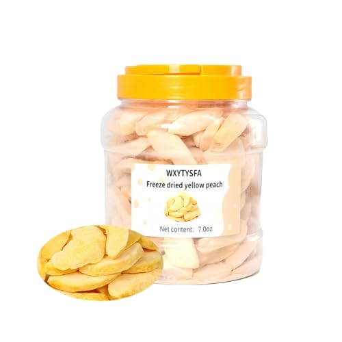 Freeze dried yellow peach,Dehydrated peaches，dried peaches， No Sugar Added, Crisp Fruit Snack, Sealable Jars, 7 oz/200 g