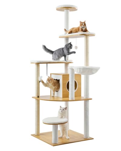 Árbol para gatos grande de 68.9 pulgadas con varias alturas miniatura 1