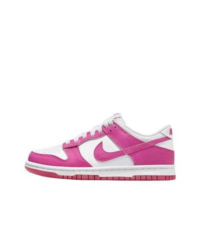 Nike Dunk Low Kids (White/Laser Fuchsia) (White/Laser Fuchsia, US Footwear Size System, Little Kid, Numeric, Medium, 11.5)