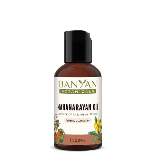 Banyan Botanicals Mahanarayan Oil – 99% Organic Ayurvedic Massage Oil – Penetrating Herbal Oil Used to Warm, Comfort, and Soothe Joints and Muscles – 2 oz. – Non GMO Sustainably Sourced Abhyanga Oil