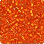 Miyuki Delica 11/0 Orange Silver Lined 50gms Bag of Japanese Glass Beads