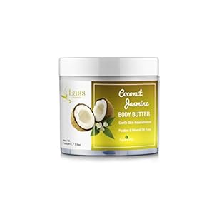 Lass Natural Coconut & Jasmine Body Butter for Dry and dehydrated skin | Intense Hydration | Cruelty-Free | Shea Butter | Winter Care -100GM