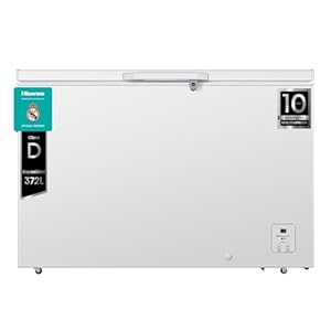 Hisense FT484D4AWLYD – Arcón Congelador, Class D, 372 L, Alto 85.8 cm x Ancho 124.3 cm, Color Blanco, Congelamiento Rápido