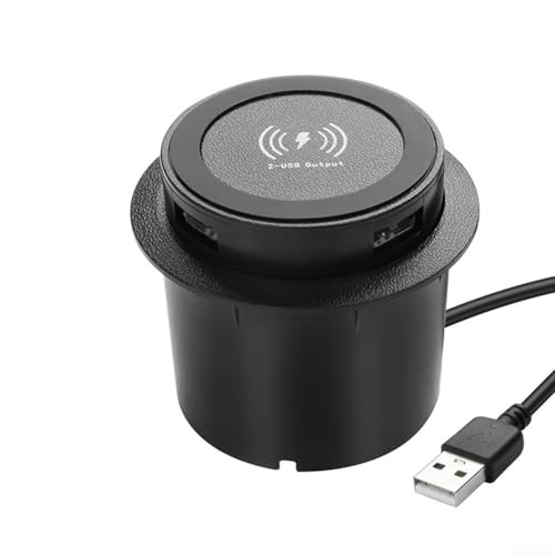 Station de charge sans fil de 7,6 cm, support de chargeur de bureau avec station de charge rapide pour téléphone, montre, écouteurs, table de chevet, organiseur multi-appareils, concentrateur de
