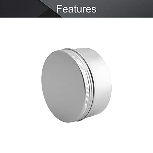Image of Othmro 1Pcs Round Aluminum Cans Tin Can Screw Top Metal Lid Containers 200ml /6.8 oz, 92 * 45mm (D*H) Silver Color Aluminum Containers for Lip Balm, Crafts, Cosmetic, Candles